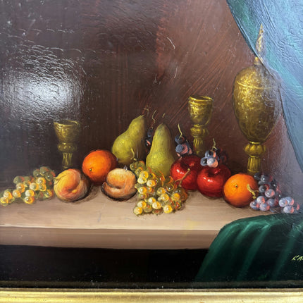 Vintage Still Life Oil Painting "Gilded Frame" Handcrafted Small Art Holland Art Shop