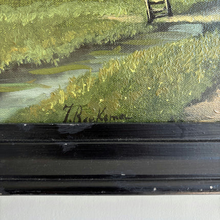 Expressive Farm Oil Painting "Country Road" Refined Art Holland Art Shop