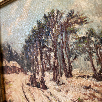 Wonderful Oil Painting Landscape "Tree Line" Original Small Artwork Holland Art Shop