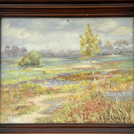 Detailed Landscape Oil Painting "Lone Tree" Refined Small Art Holland Art Shop