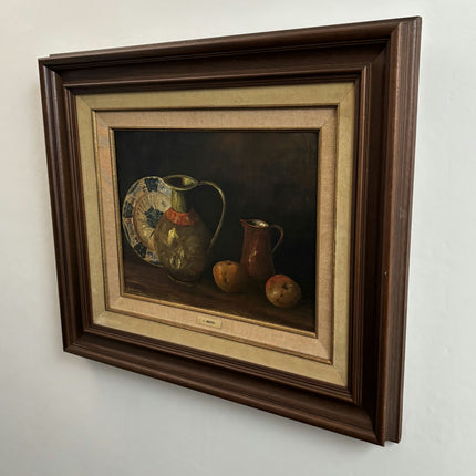 Elegant Still Life Oil Painting "Brass Pitcher" Handcrafted Large Art Holland Art Shop