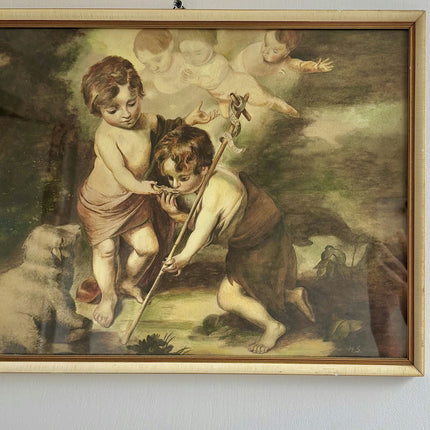 Refined Figurative Aquarel "Cherub Child" Elegant Artwork Holland Art Shop