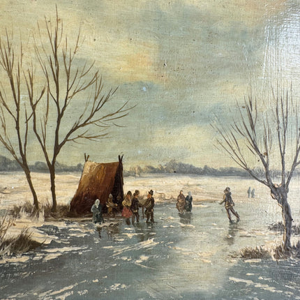 Refined Winter Landscape Oil Painting "Framed Painting" Handcrafted Art Holland Art Shop