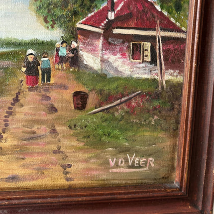 Expressive Harbor Scene Oil Painting "Canvas Back" Authentic Artwork Holland Art Shop