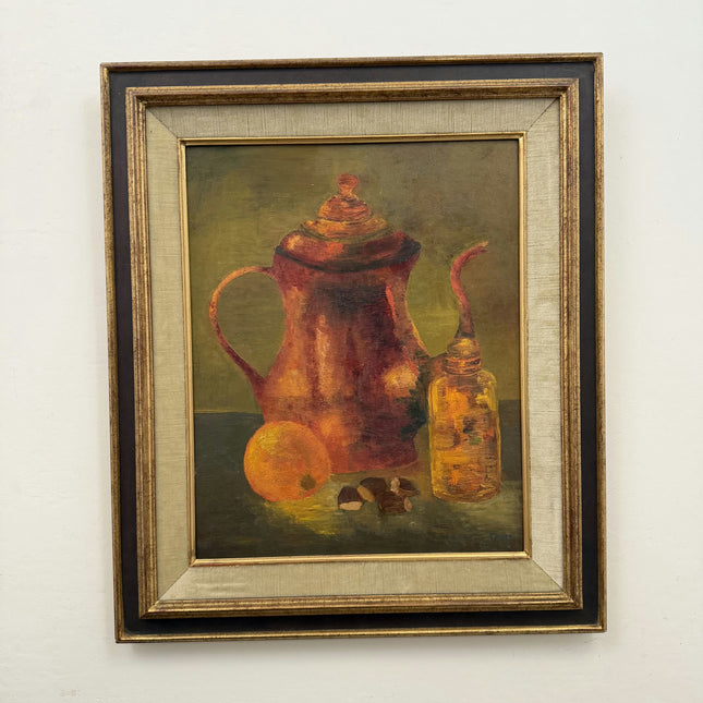 Rustic Still Life Oil Painting "Copper Teapot" Detailed Art Holland Art Shop