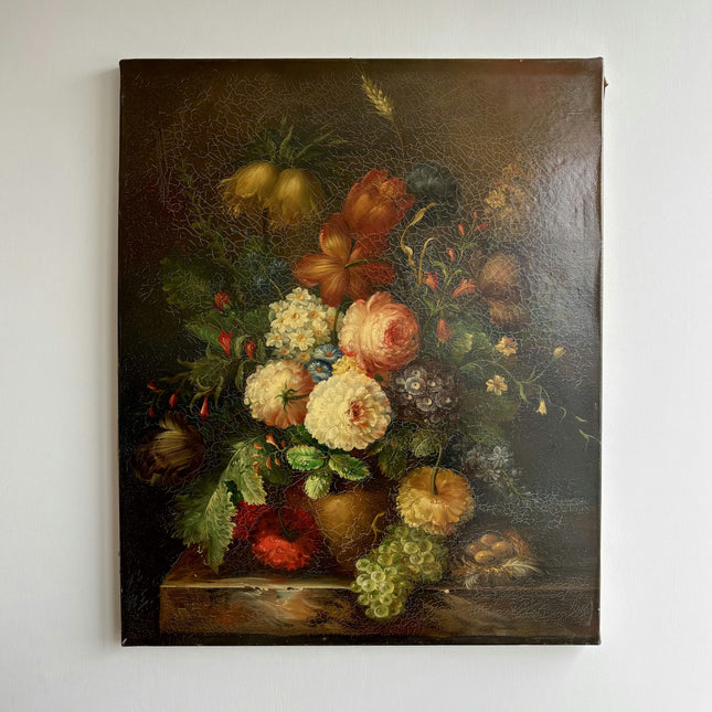 Traditional Floral Still Life Oil Painting "Flower Bouquet" Detailed Artwork Holland Art Shop