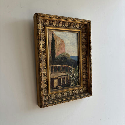 Vintage Seascape Oil Painting "Ornate Frame" Refined Small Artwork Holland Art Shop