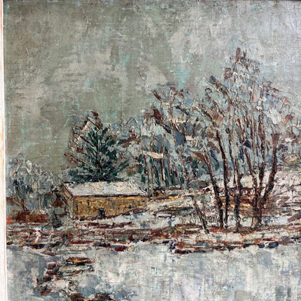 Timeless Winter Landscape Oil Painting "Winter Trees" Refined Belgique Art Holland Art Shop