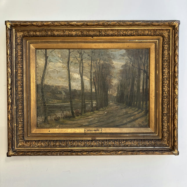 19th Century Antique Landscape Oil Painting "Gilded Frame" Art Holland Art Shop