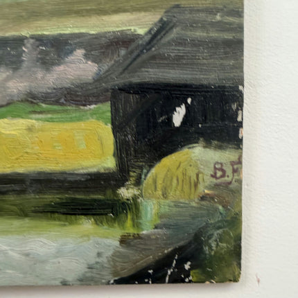 Refined Landscape Oil Painting "Small Painting" Handcrafted Small Artwork Holland Art Shop