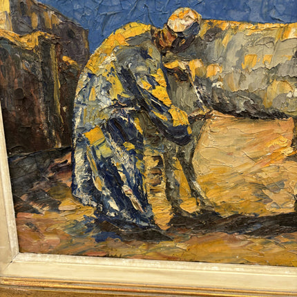 1943 Interior Oil Painting "Painted Panel" Artwork Holland Art Shop