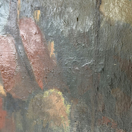 Handcrafted Oil Painting Landscape "Red Roofs Scene" Authentic Belgique Art Holland Art Shop