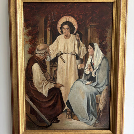 19th Century Antique Portrait Oil Painting "Holy Family" Art Holland Art Shop