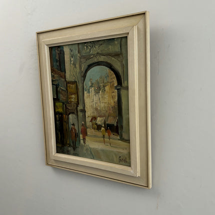 Elegant Cityscape Oil Painting "City Arch" Traditional Small Art Holland Art Shop