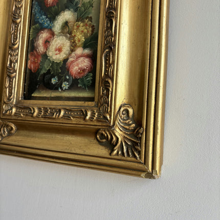 Expressive Flowery Still Life Oil Painting "Gilded Frame" Small Artwork Holland Art Shop