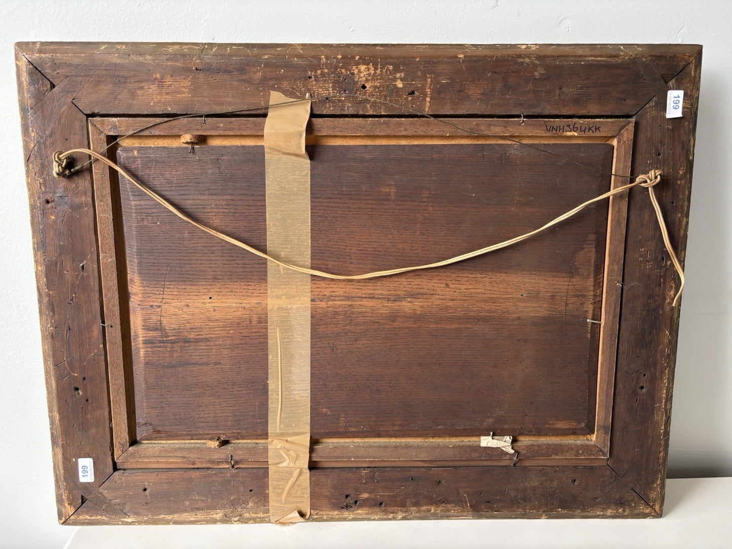 Antique “WINTER LANDSCAPE WITH WINDMILL Oil Painting Figure Skating 19th Century