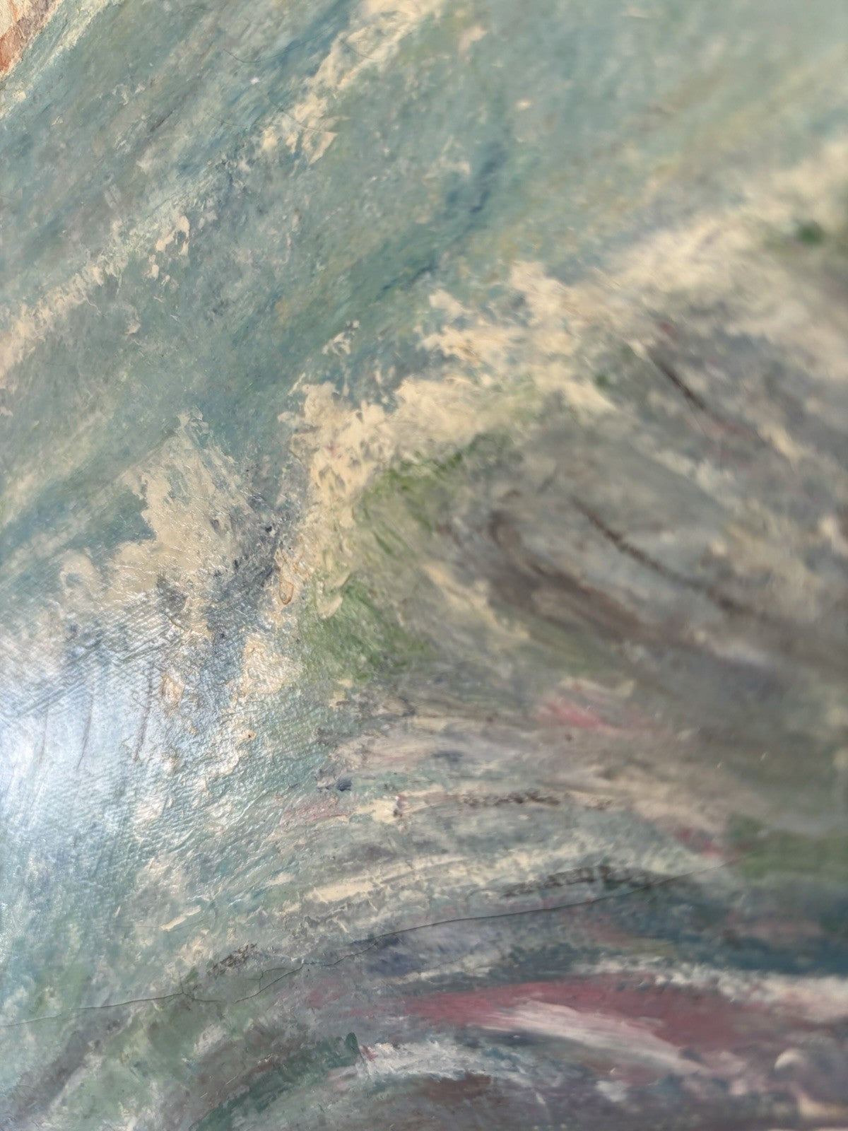 “SAILING THE WAVES” Vintage Oil Painting Seascape Ship Ocean Artwork