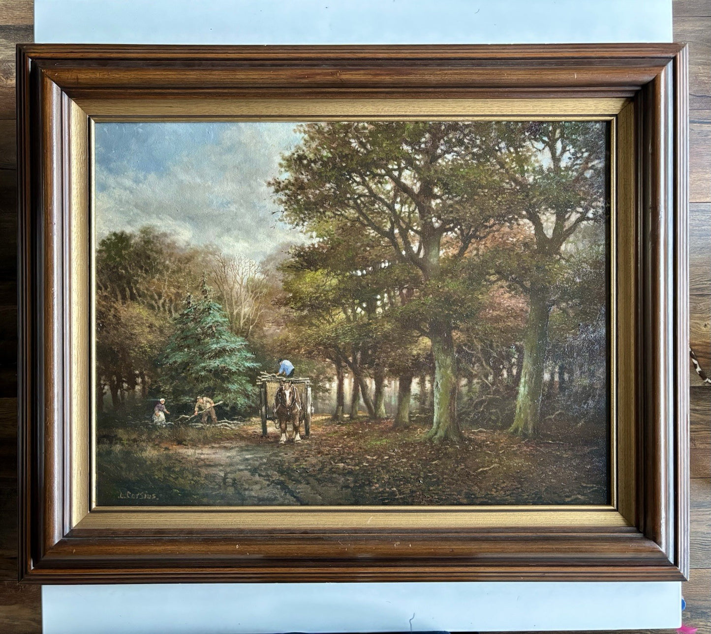 20th Century Dutch Landscape Oil Painting by Corsius Bos – Large Original