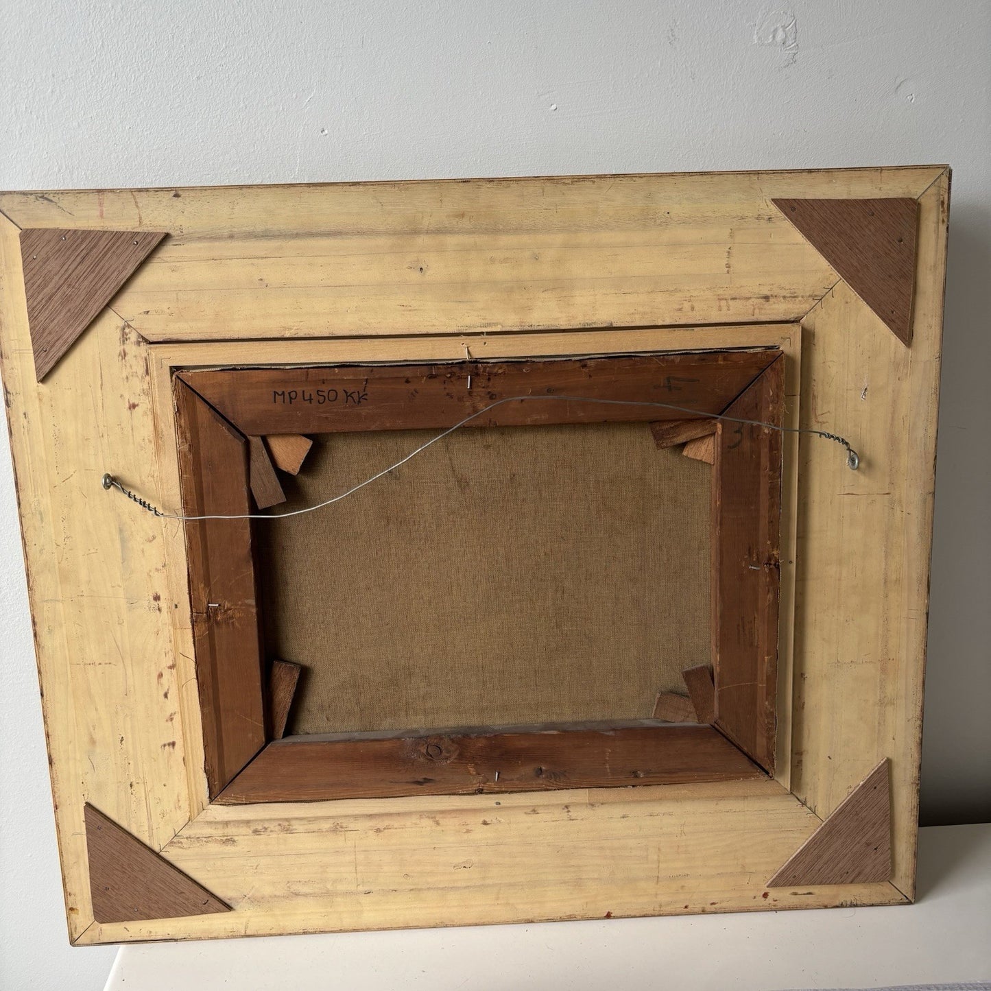 “Forest Stream with Pheansants” – Vintage Woodland Landscape – Framed Painting