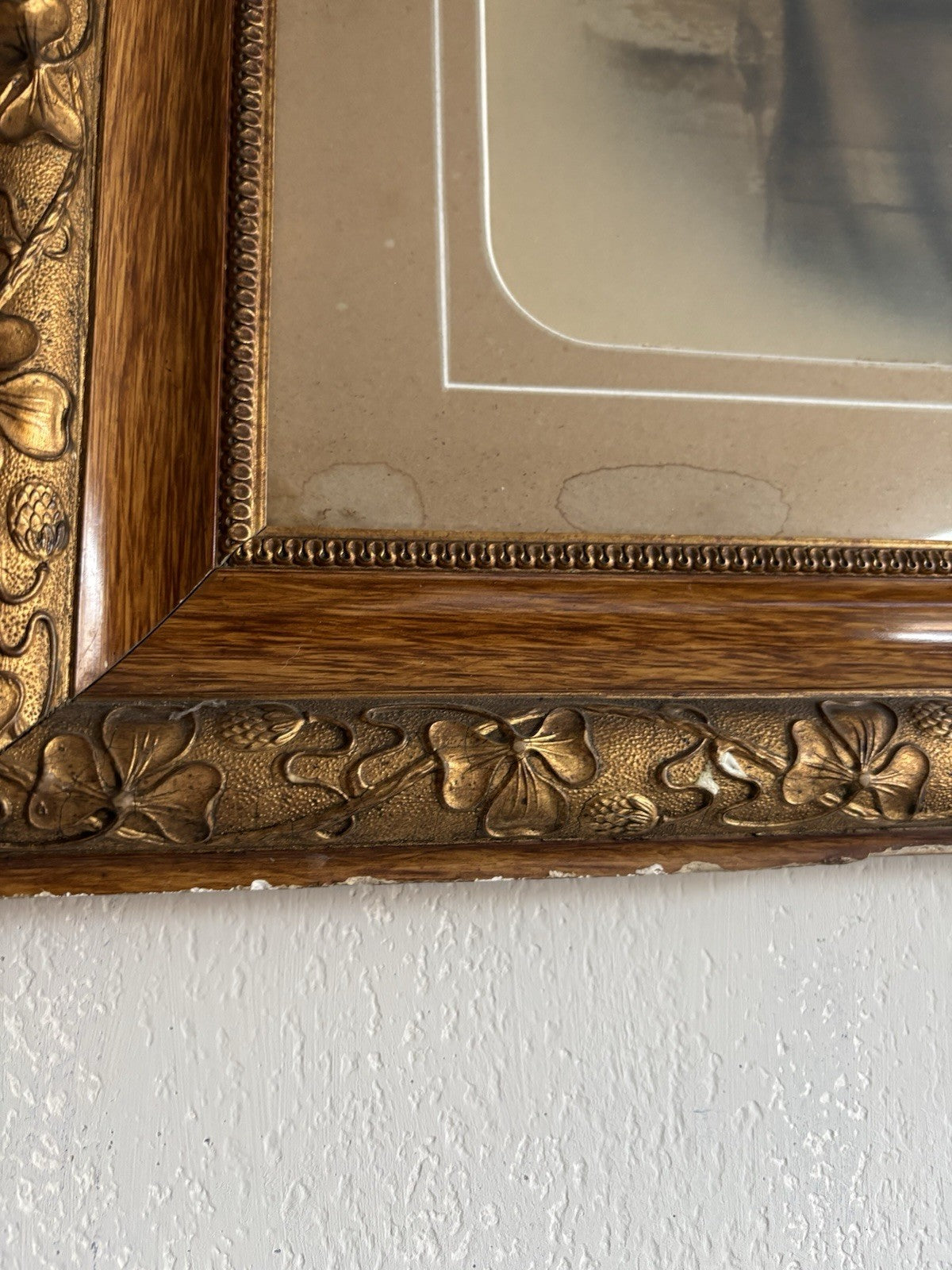 Antique Drawing Behind Glass Extremely Detailed Master Skill Art 19th Century