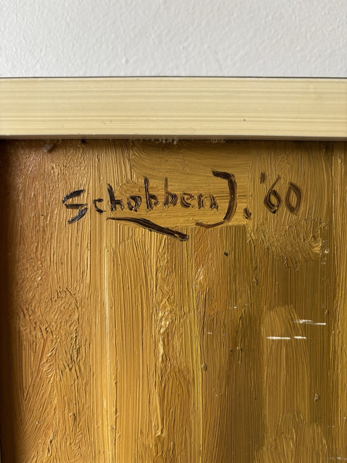 Year 1960 Colorful Still Life Oil Painting Framed Unique Hand Made Panel Art