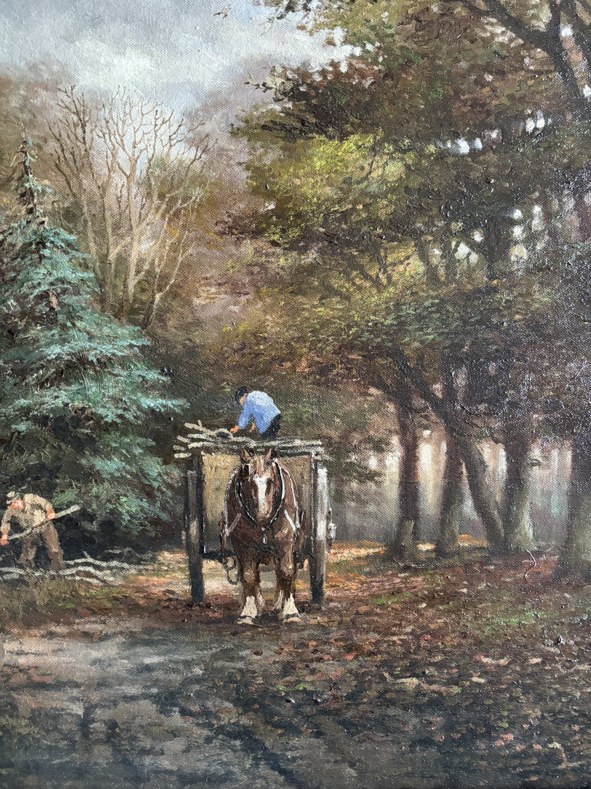 20th Century Dutch Landscape Oil Painting by Corsius Bos – Large Original