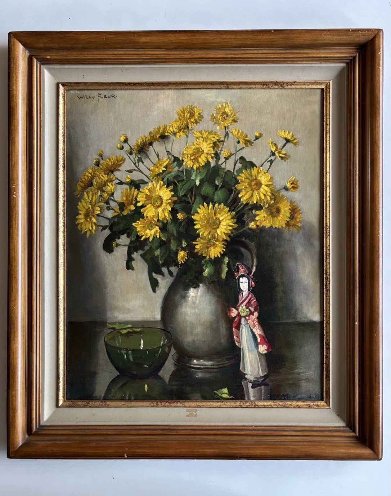 Willy Fleur (1888-1967) Original Oil Painting Floral Still Life Signed