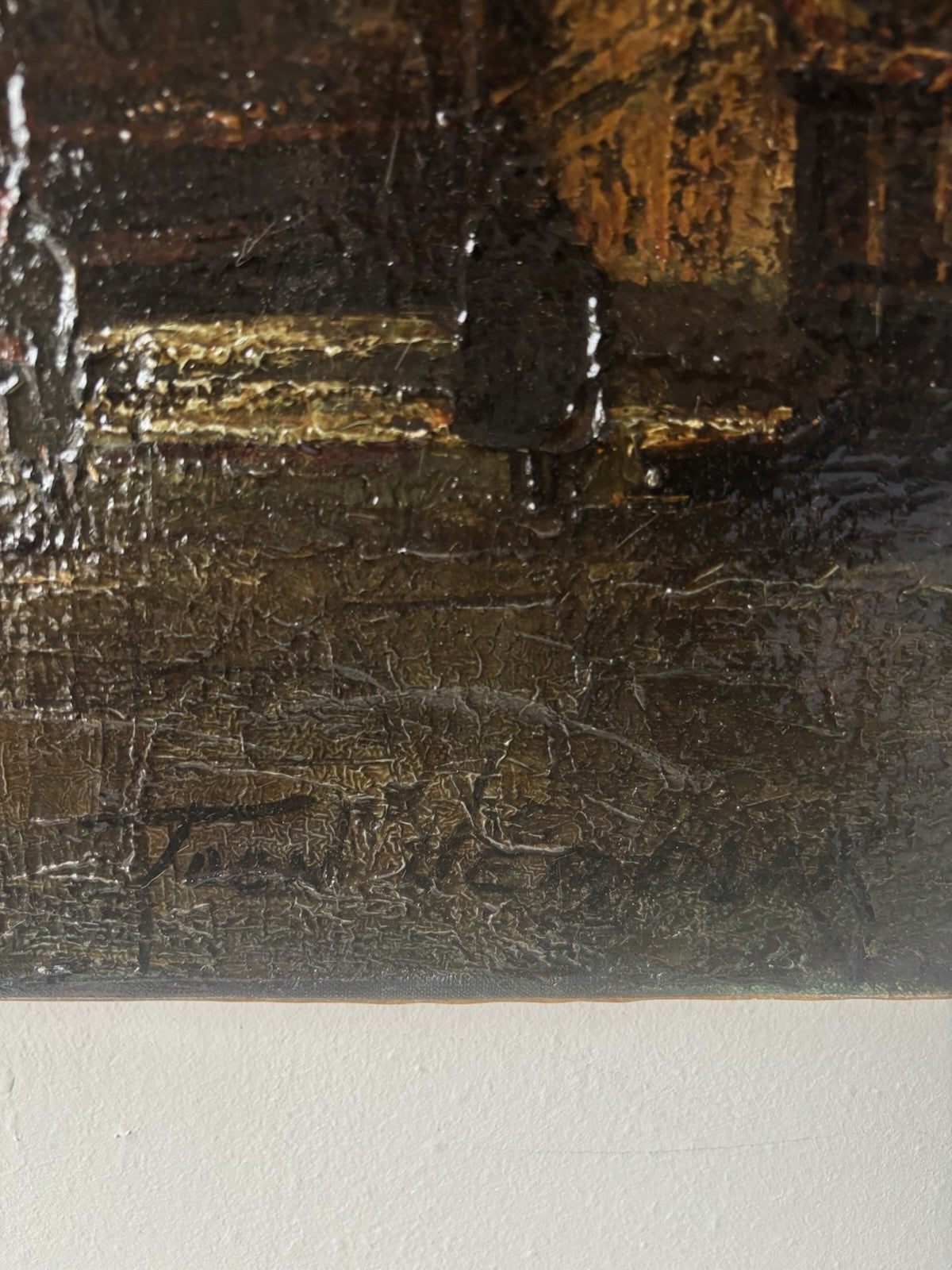 Atmospheric Church Interior Oil Painting with Light by A.J. Zwart