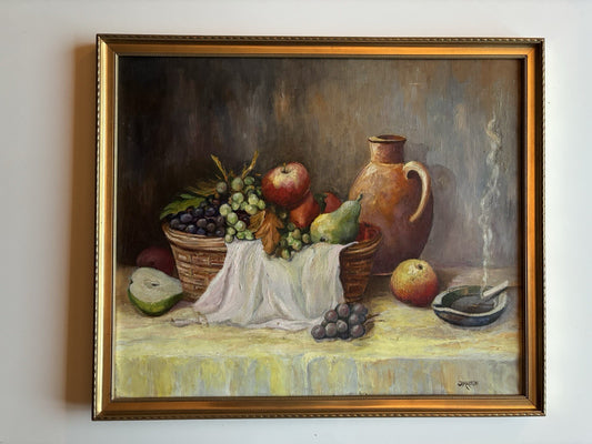 French Oil Painting Original Painted Still life Art Antique canvas  ca. 1940