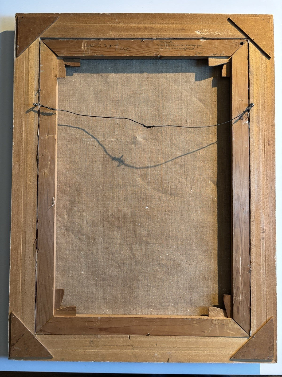 Original Windmill Hand Painted Canvas Oil Painting made in 1966