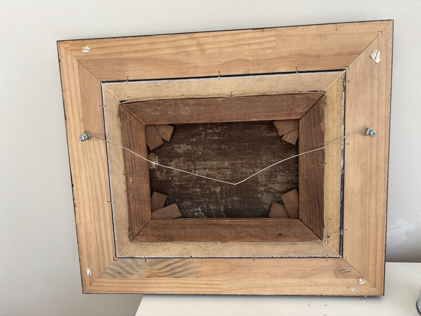 Dutch Harbor Scene Antique Oil Painting  Landscape River Boats 19th Century