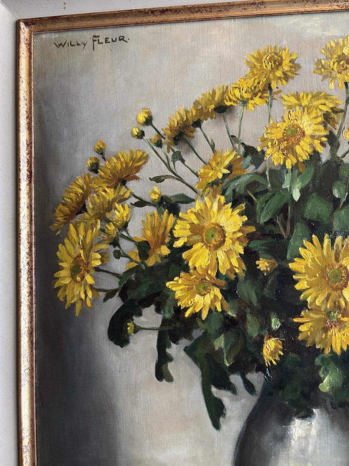 Willy Fleur (1888-1967) Original Oil Painting Floral Still Life Signed