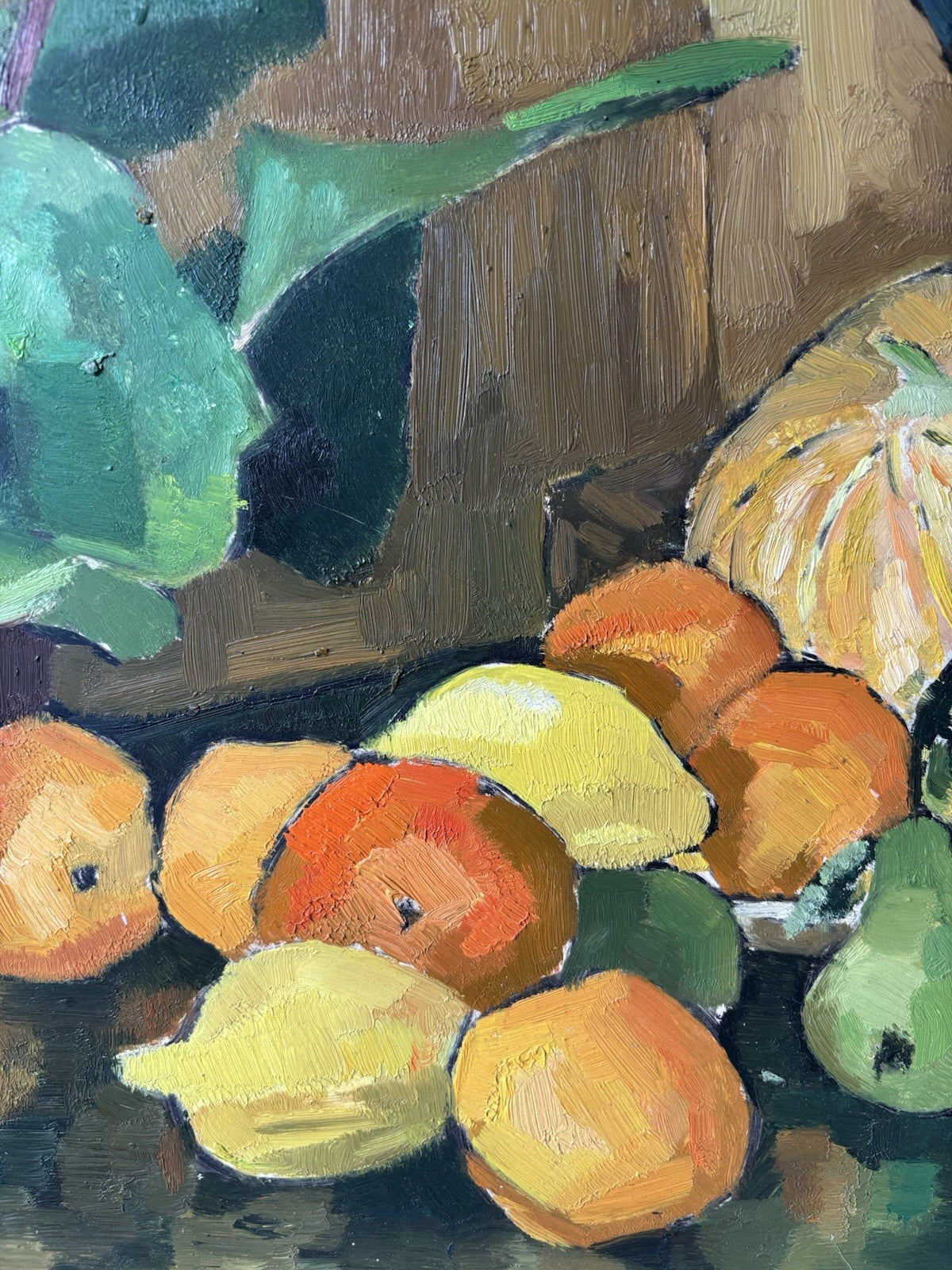 Year 1960 Colorful Still Life Oil Painting Framed Unique Hand Made Panel Art