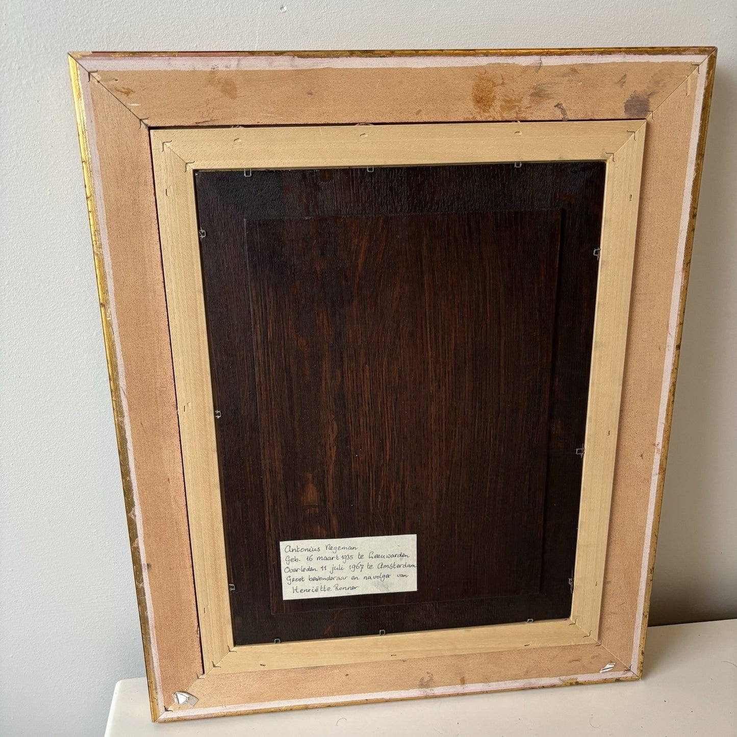 “Vintage Kitten with Red Yarn” – Framed Oil Painting on Canvas – Signed