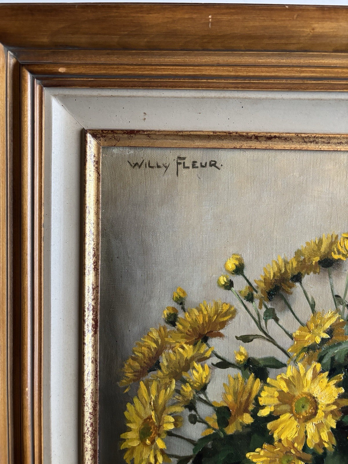 Willy Fleur (1888-1967) Original Oil Painting Floral Still Life Signed