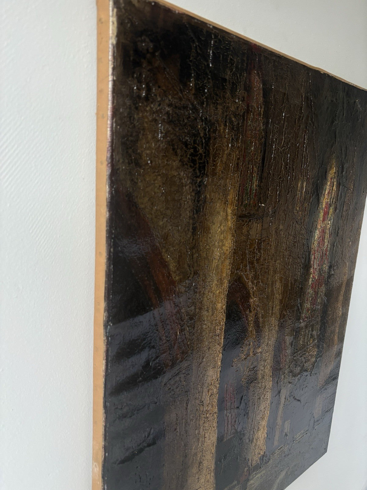 Atmospheric Church Interior Oil Painting with Light by A.J. Zwart