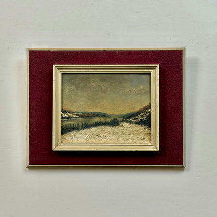 Elegant Winter Landscape Oil Painting "Framed Painting" Rustic Artwork Holland Art Shop