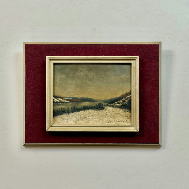 Elegant Winter Landscape Oil Painting "Framed Painting" Rustic Artwork Holland Art Shop