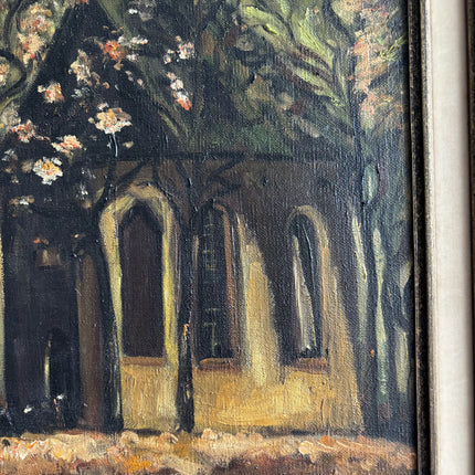 Timeless Landscape Oil Painting "Church Steeple" Original Art Holland Art Shop