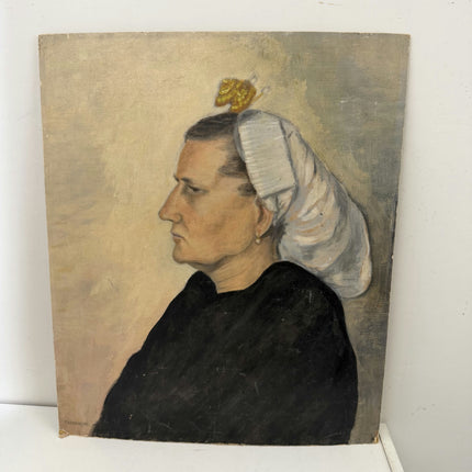 Classic Portrait Oil Painting "Profile Woman" Detailed Artwork Holland Art Shop