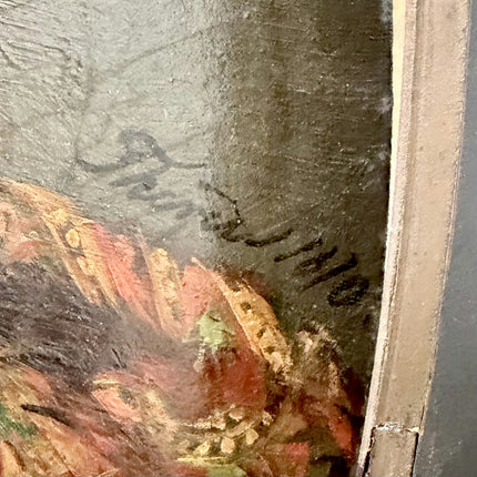 19th Century Antique Portrait Oil Painting "Elderly Woman" Large Artwork Holland Art Shop