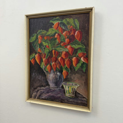 Handcrafted Flowery Still Life Oil Painting "Painted Surface" Authentic Art Holland Art Shop