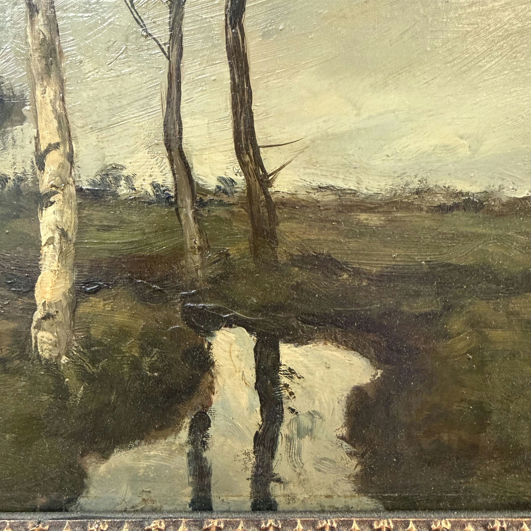 1879 Antique Landscape Oil Painting 