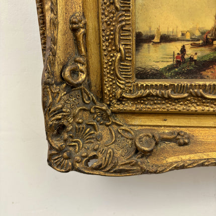 Expressive Landscape Print "Gilded Frame" Refined Small Artwork Holland Art Shop