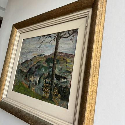 Detailed Landscape Oil Painting "Lonely Tree" Handcrafted Art Holland Art Shop