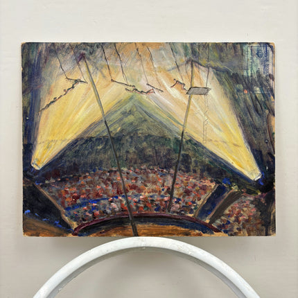 Classic Figurative Oil Painting "Flying Trapeze" Rustic Small Artwork Holland Art Shop