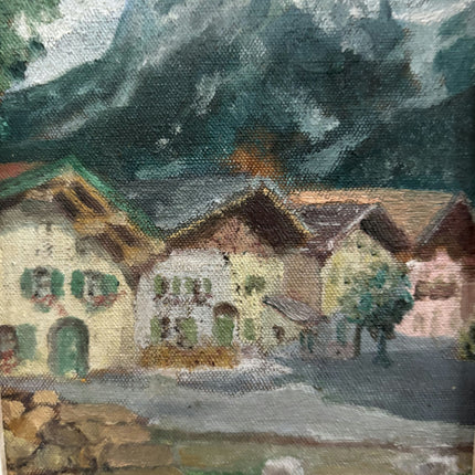 Traditional Interior Oil Painting "Wooden Frame" Vintage Small Artwork Holland Art Shop