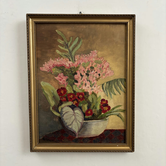 Classic Floral Still Life Oil Painting "Flower Arrangement" Small Artwork Holland Art Shop