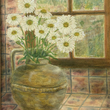 Authentic Still Life Oil Painting "Daisy Bouquet" Detailed Artwork Holland Art Shop