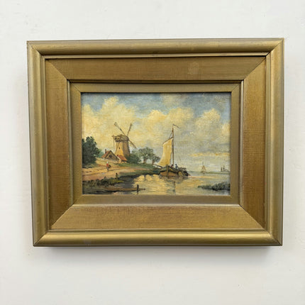 Detailed Seascape Oil Painting "Sailing Boat" Classic Small Artwork Holland Art Shop